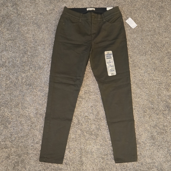 Jolt Dark Olive Skinny Jeans - Picture 1 of 5